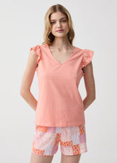 Ovs Short Pyjamas With Flounce With Patchwork Print